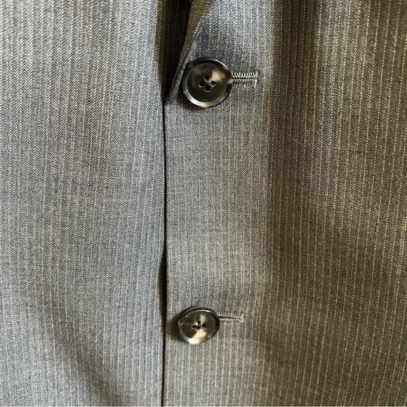 NWT Hugo Boss Pinstripe Gray 3Button Suit Scorsese Movie Hollywood Unhemmed - Picture 6 of 17